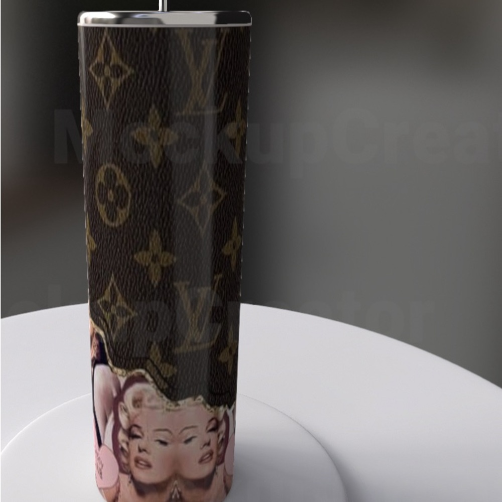 Marilyn Monroe 20 stainless Tumbler, sealed straw,open/close lid, boxNWT - Picture 2 of 5